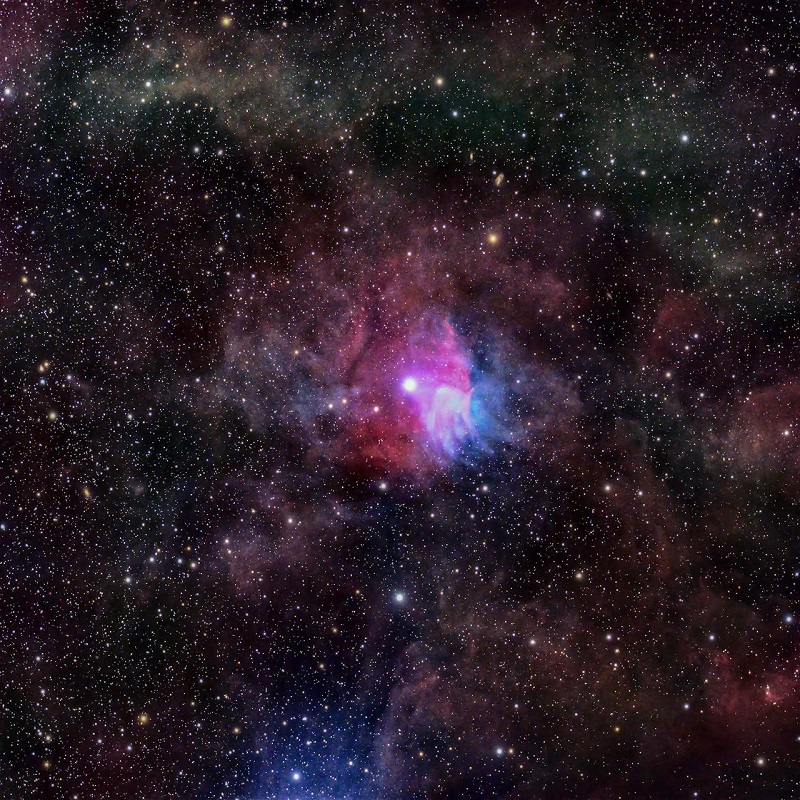 Ciel étoilé éclatant Avec Nébuleuse Dans L'espace